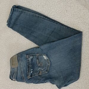 Silver Avery Ankle Skinny Jeans Size 25